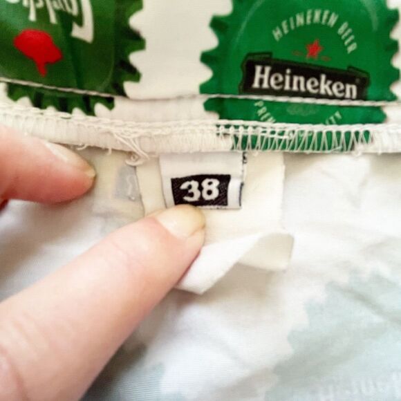 Mens Beer Cap Swim Trunks Board Shorts Sz 38 Corona Heineken Spring Break Party - Picture 9 of 11